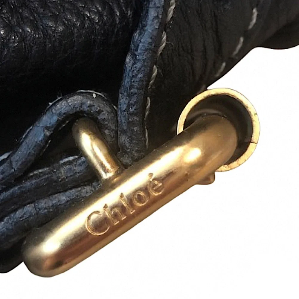 SOLD   CHLOE Paddington Black Leather Padlock Bag with Lock and Key COA Dust Bag - Picture 12 of 17